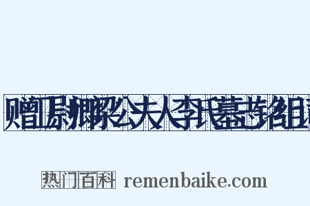 赠卫尉卿梁公夫人李氏墓志铭组词是什么意思的图片